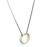 Contemporary Circle Two-Tone Necklace