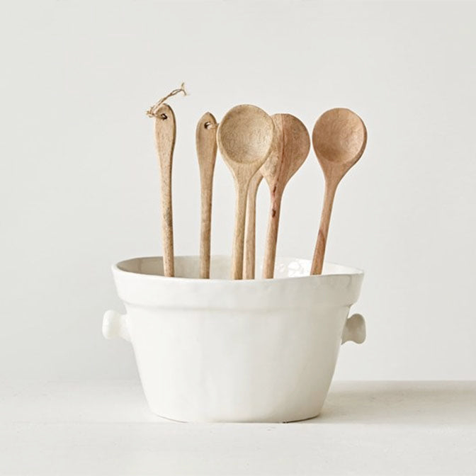 10" Carved Hand Wood Spoon