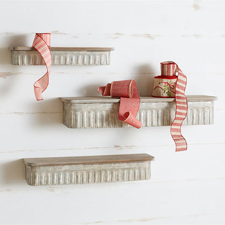 Metal & Wood Wall Shelves