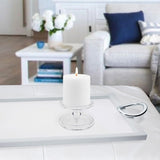 White 3x3 Unscented Pillar Candle