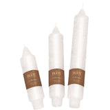 White 7" Collenette Unscented Dinner Candle