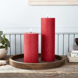 Red 3x6 Unscented Pillar Candle