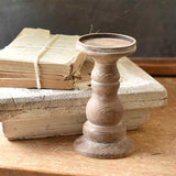 7" Wood Serena Candle Holder