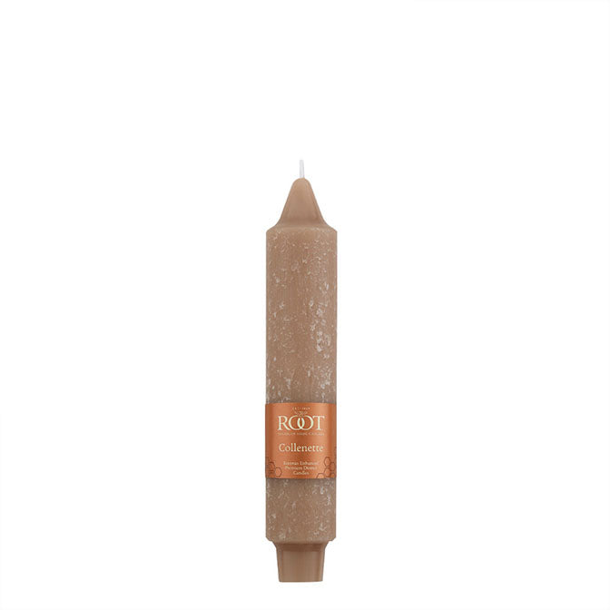 Taupe 7" Collenette Unscented Dinner Candle