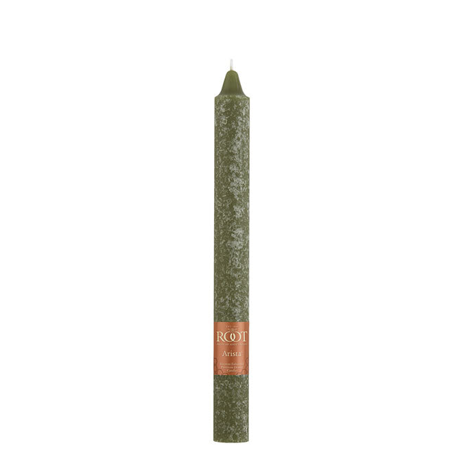 Olive 9" Arista Unscented Dinner Candle