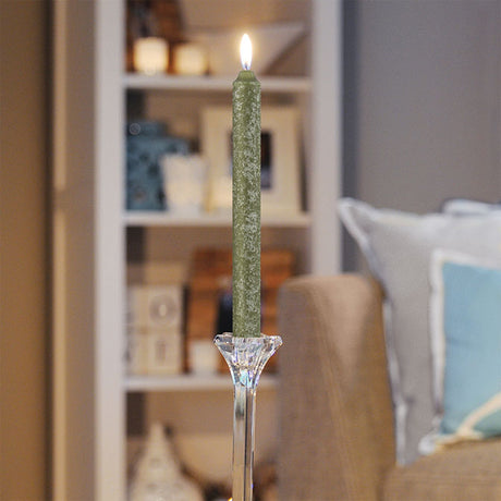 Olive 9" Arista Unscented Dinner Candle