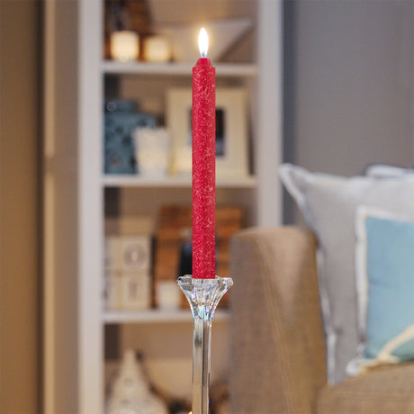 Red 12" Arista Unscented Dinner Candle