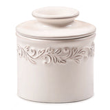 Antique Butter Bell Crock- White Linen