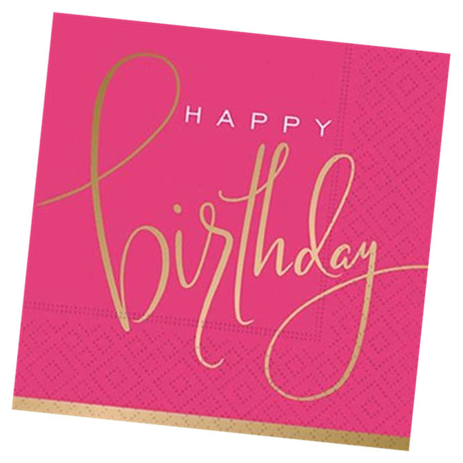 Happy Birthday Beverage Napkin