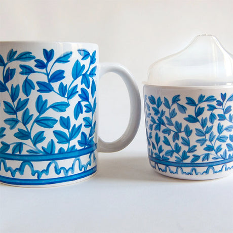 Blue & White Momma and Me Cup Set