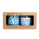 Blue & White Momma and Me Cup Set