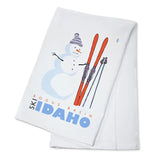 Snowman Skier Idaho Kitchen Towel