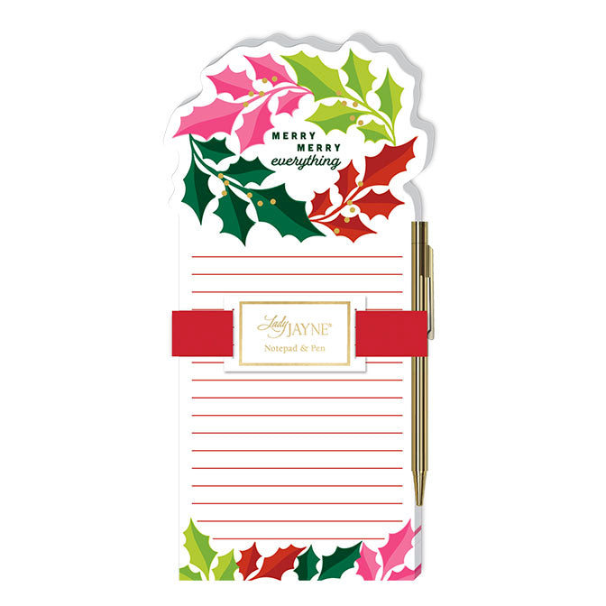 Bright Holly Die-Cut Notebook