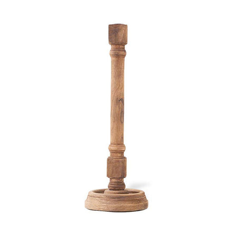 Brown Wood Taper Candleholders