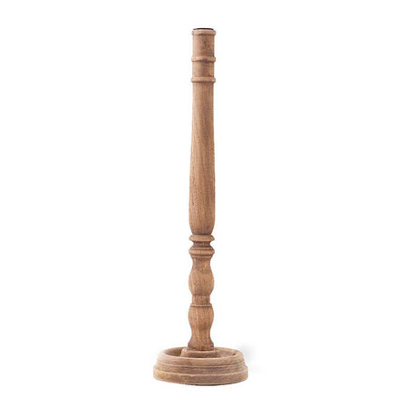 Brown Wood Taper Candleholders