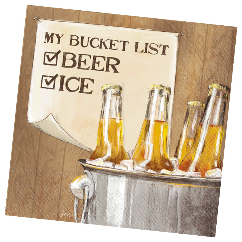 Bucket List Cocktail Napkin