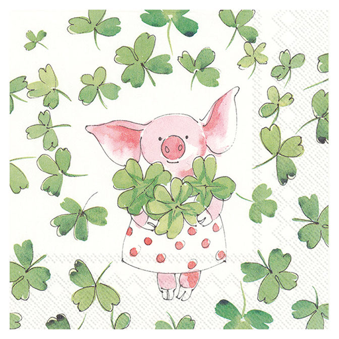 Piggy Luck Cocktail Napkin