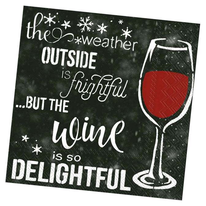 Winter Wine Cocktail Napkin