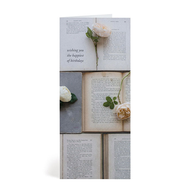 Vintage Books Birthday Card