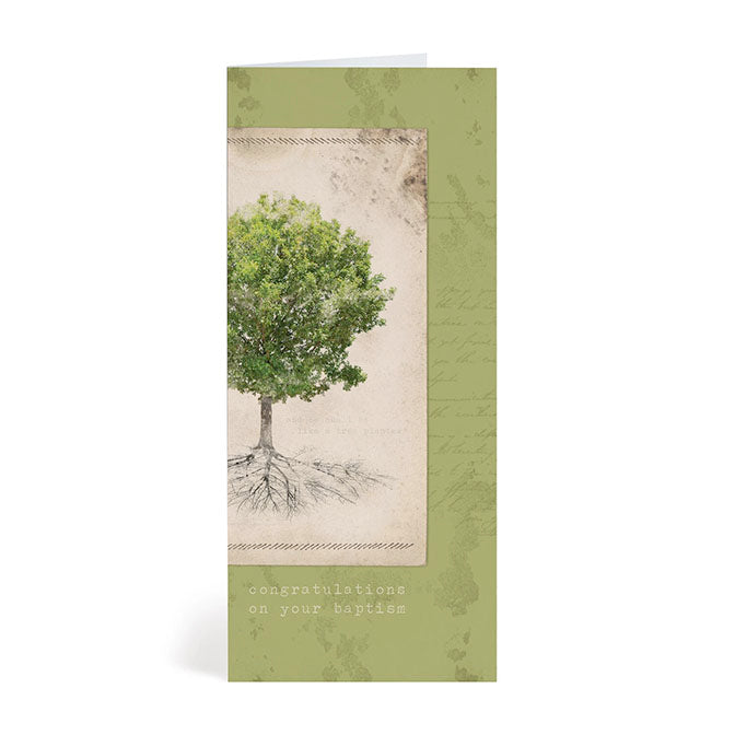 Like A Tree Baptism Card