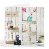 Cupcakes & Flowers Thank You Card