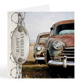 Old Cars & Metal Birthday Card