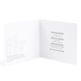 Remember Sympathy Card