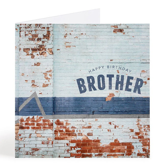 Wall of Blue Brother Birthday Card