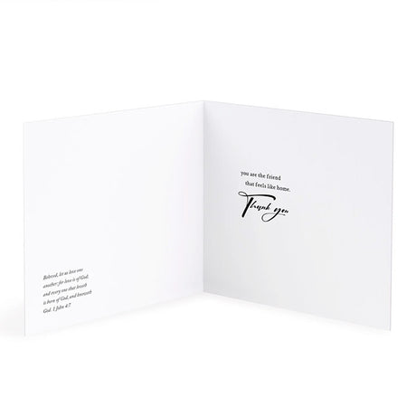 Pink Flowers Thank You Card