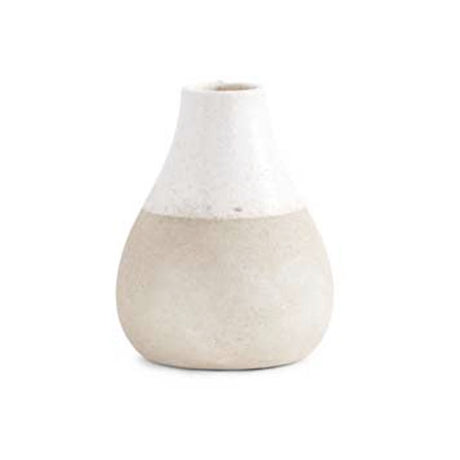 Ceramic Pots with Light Cream Glazed Top