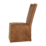 Cognac Armless Leather Chairs