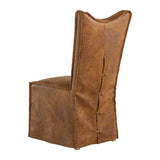 Cognac Armless Leather Chairs