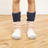 Color Block Lounge Sock in Navy/Pink