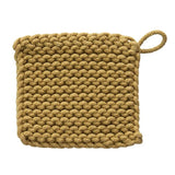 Ginger & Saffron Square Cotton Crocheted Pot Holder