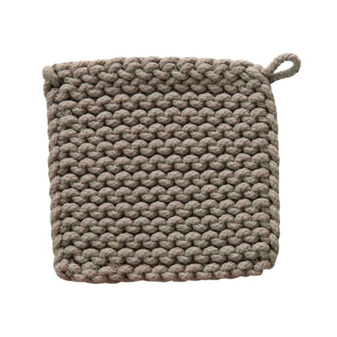 Ginger & Saffron Square Cotton Crocheted Pot Holder