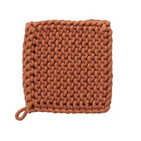 Ginger & Saffron Square Cotton Crocheted Pot Holder