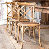 Cross Back Wooden Chair