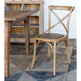 Cross Back Wooden Chair
