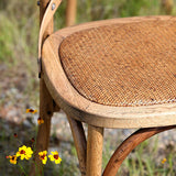 Cross Back Wooden Chair