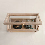 Mango Wood and Glass Display Case with Lid