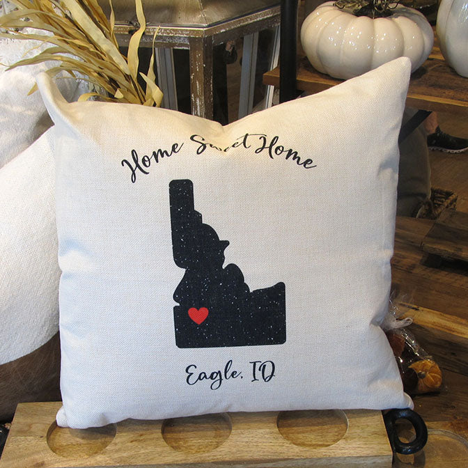 Idaho Pillow with Heart- Eagle