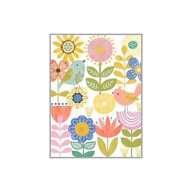 Gift Enclosures - Colorful Flowers and Birds