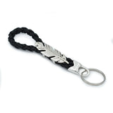 Montana Leather Key Ring with Silver Feather