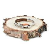 Feather Half Cuff Canyon Leather Bracelet