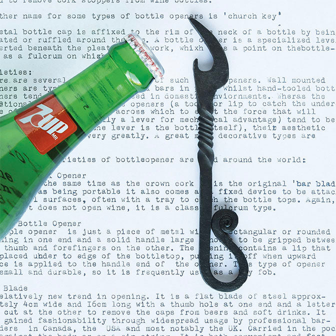 Turned Forged Black Iron Bottle Opener