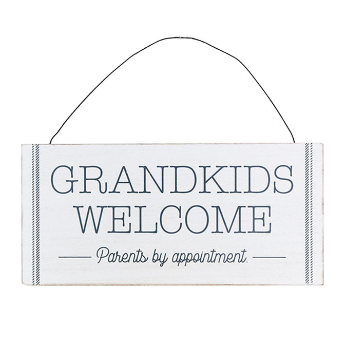 Grandkids Welcome Hanging Sign