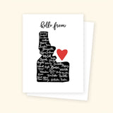Hello From Idaho Cities Greeting Card