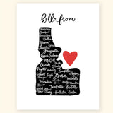 Hello From Idaho Cities Greeting Card