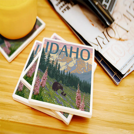 Idaho Bear and Spring Flowers