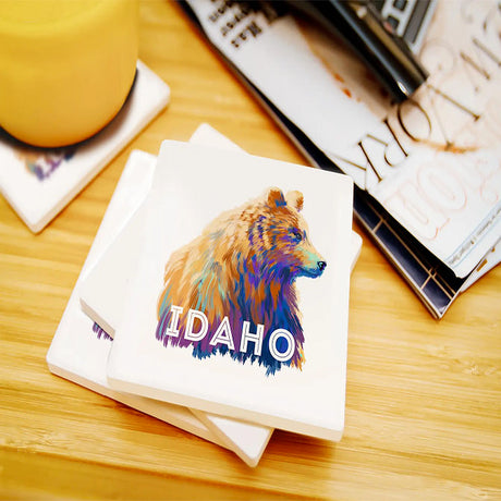 Ceramic Coaster Idaho, Grizzly Bear
